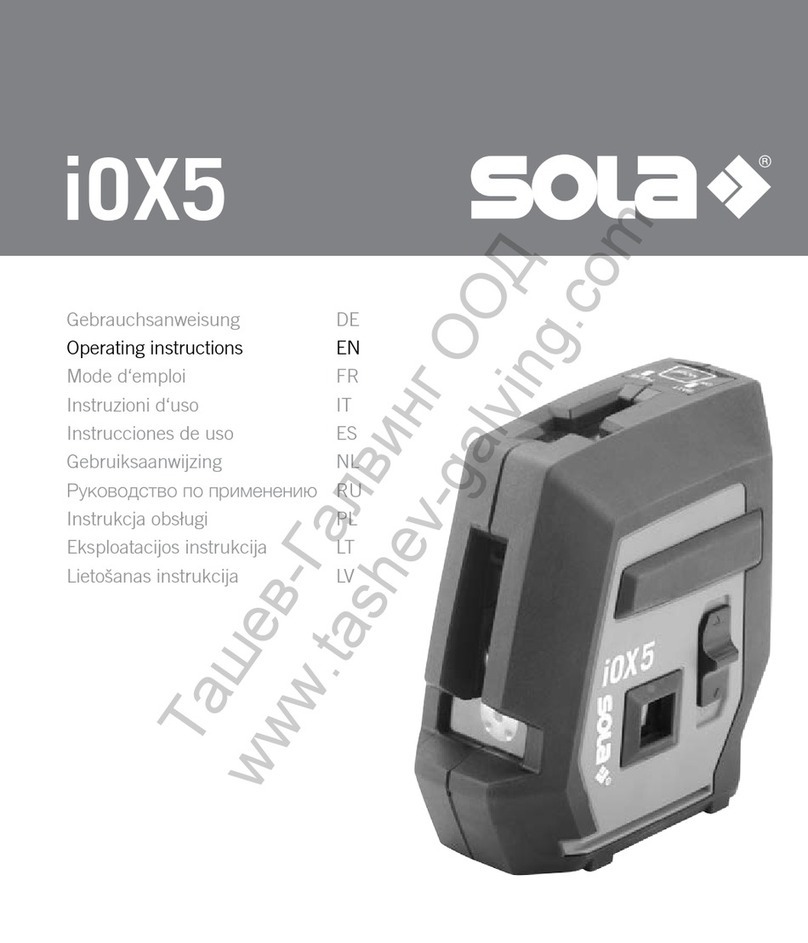 Sola iOX5 operating instructions