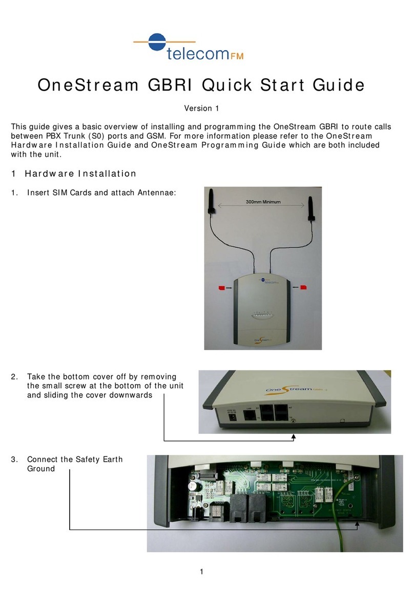 Telecom FM OneStream GBRI quick start guide
