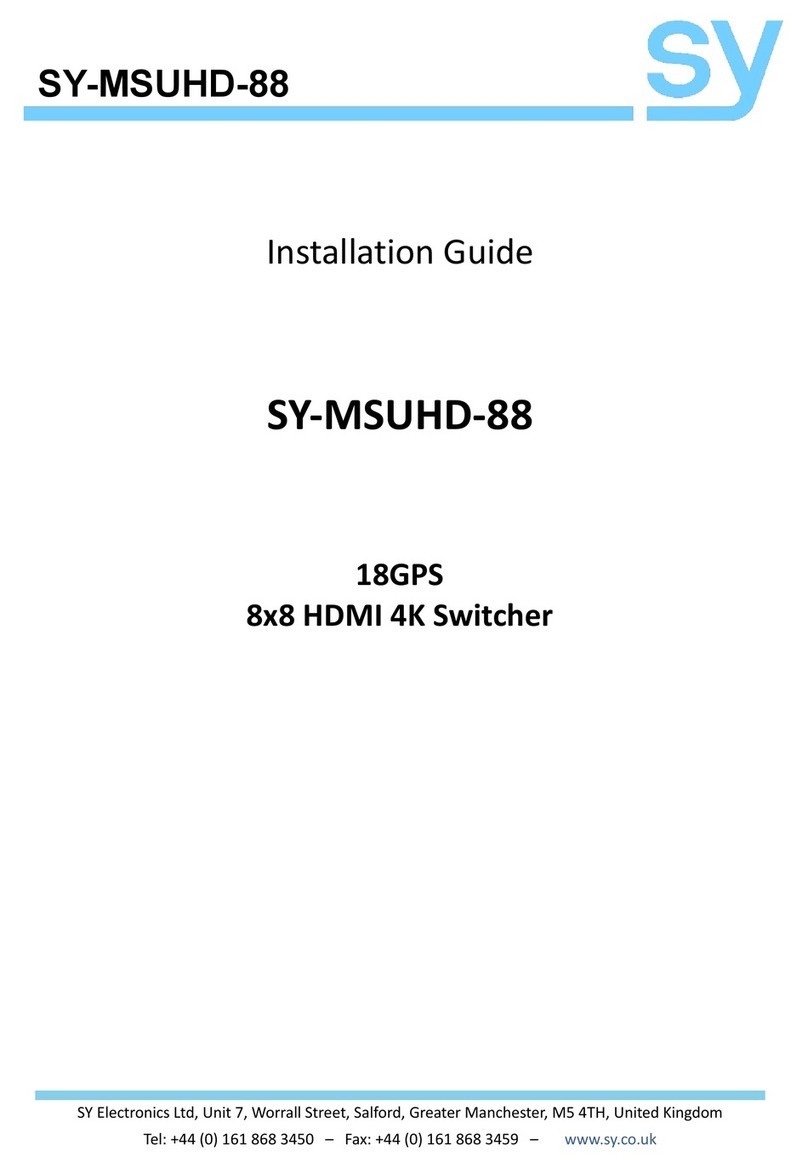 SY SY-MSUHD-88 installation guide
