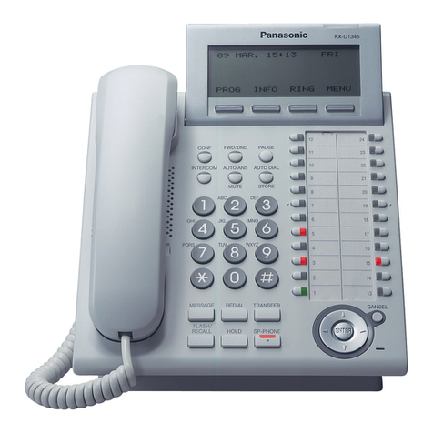 Panasonic KXDT346 - DIGITAL PROPRIETARY TELEPHONE User manual