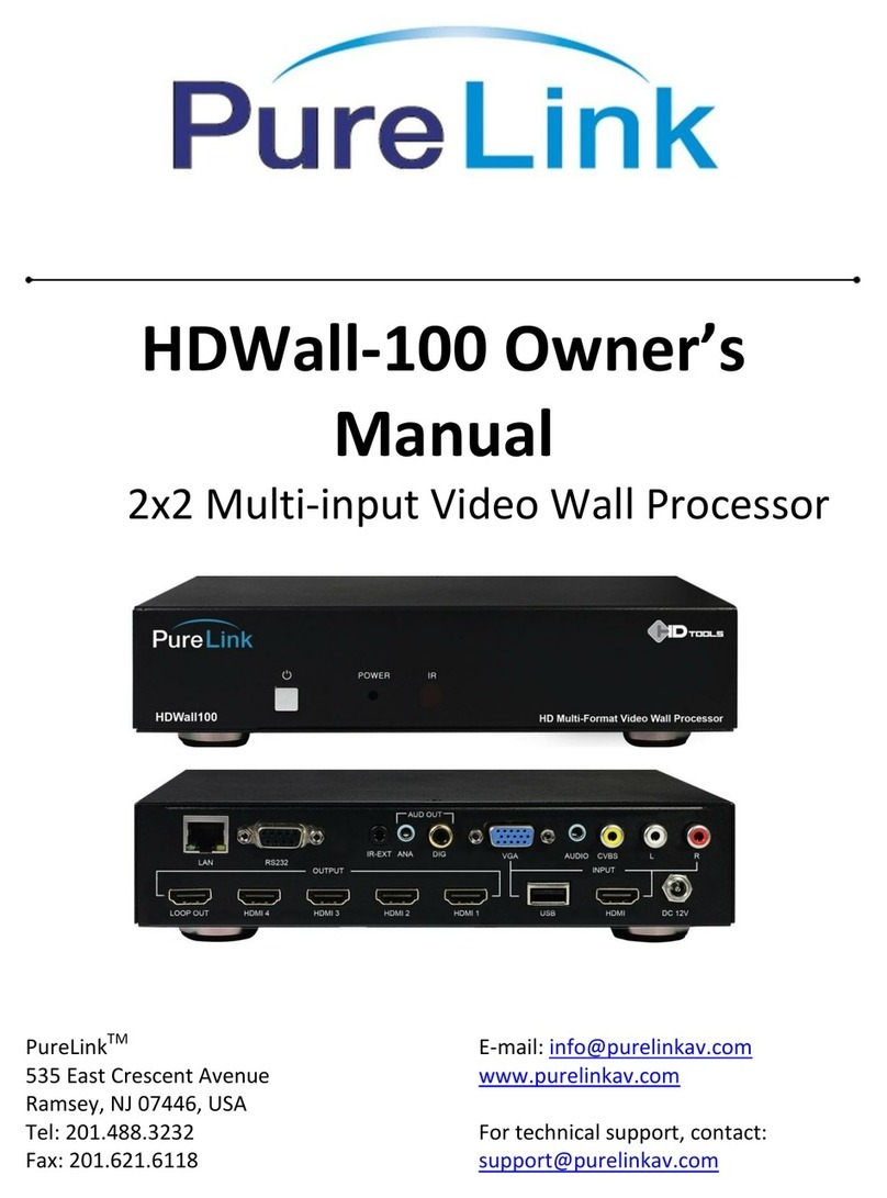 PureLink HDWall-100 owner's manual