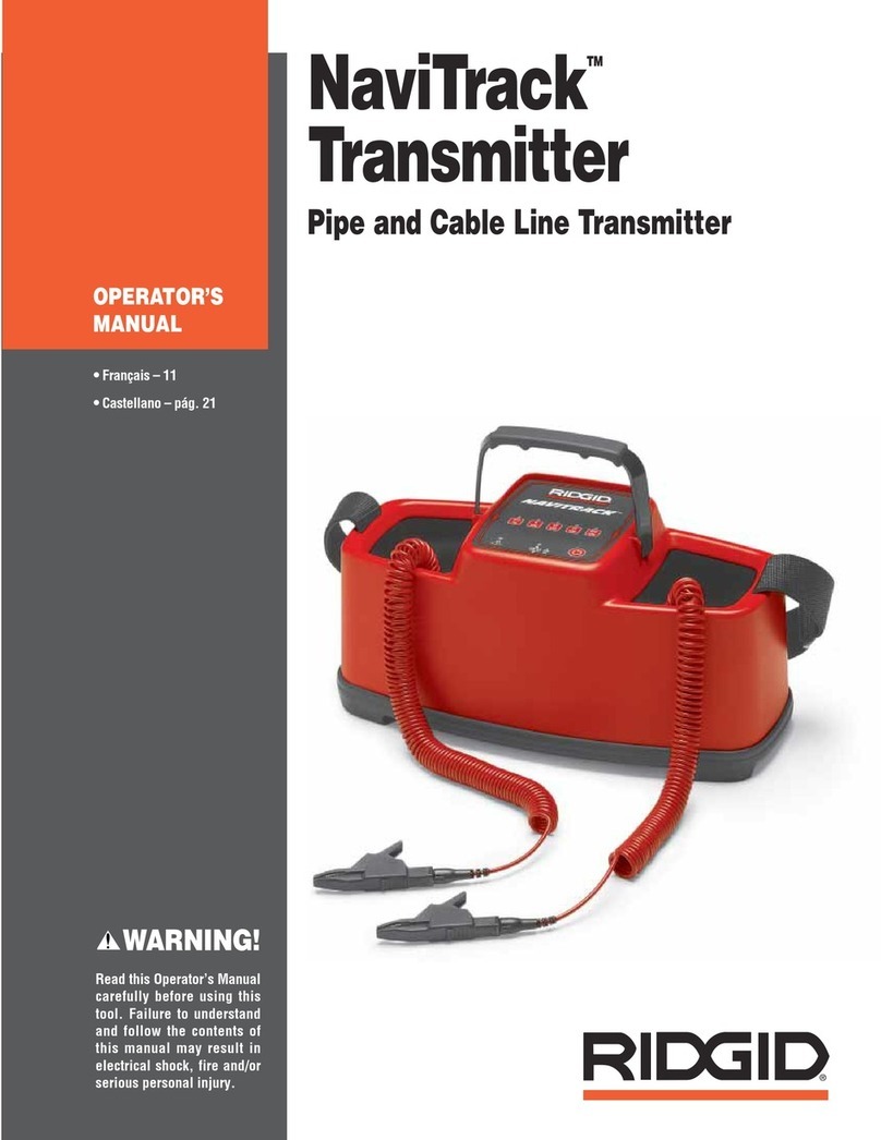 RIDGID NAVITRACK Operator's manual