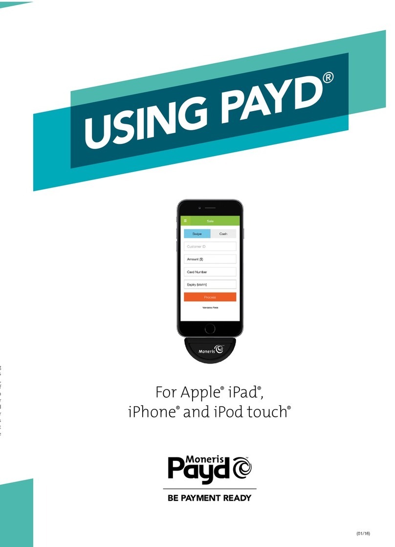 Moneris PAYD using manual