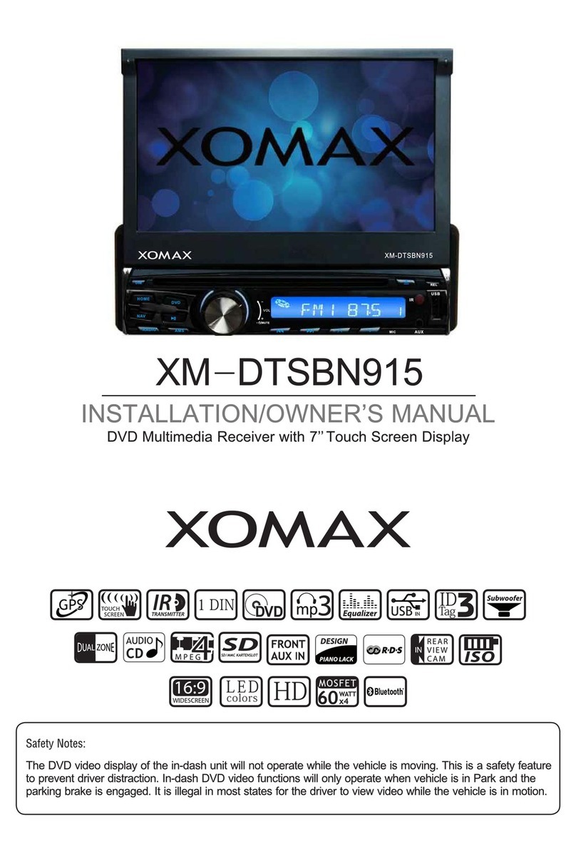 Xomax XM-DTSBN915 Owners and installation manual