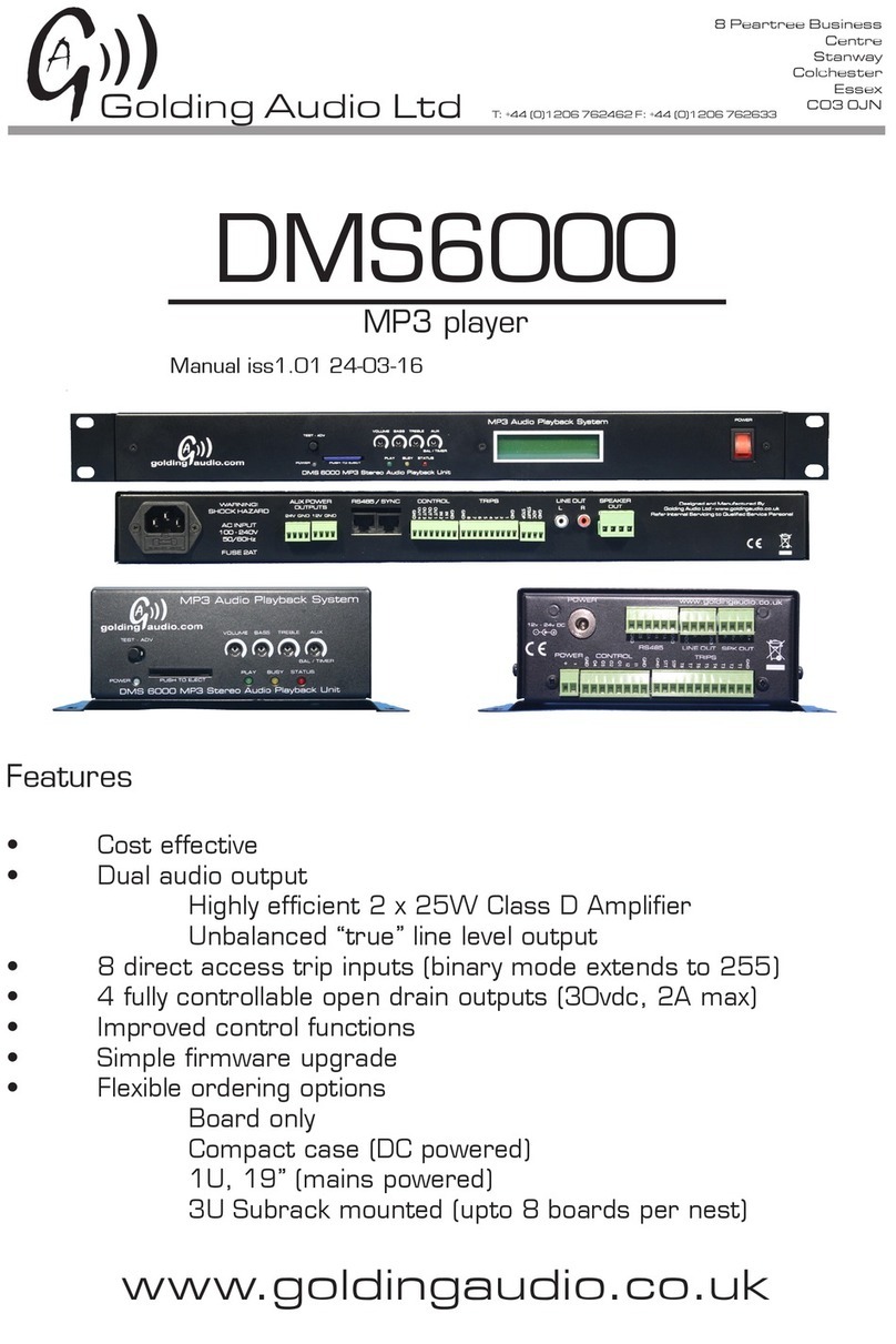 Golding Audio OX6111E manual