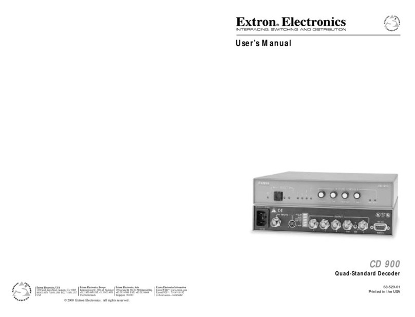 Extron electronics CD 900 User manual