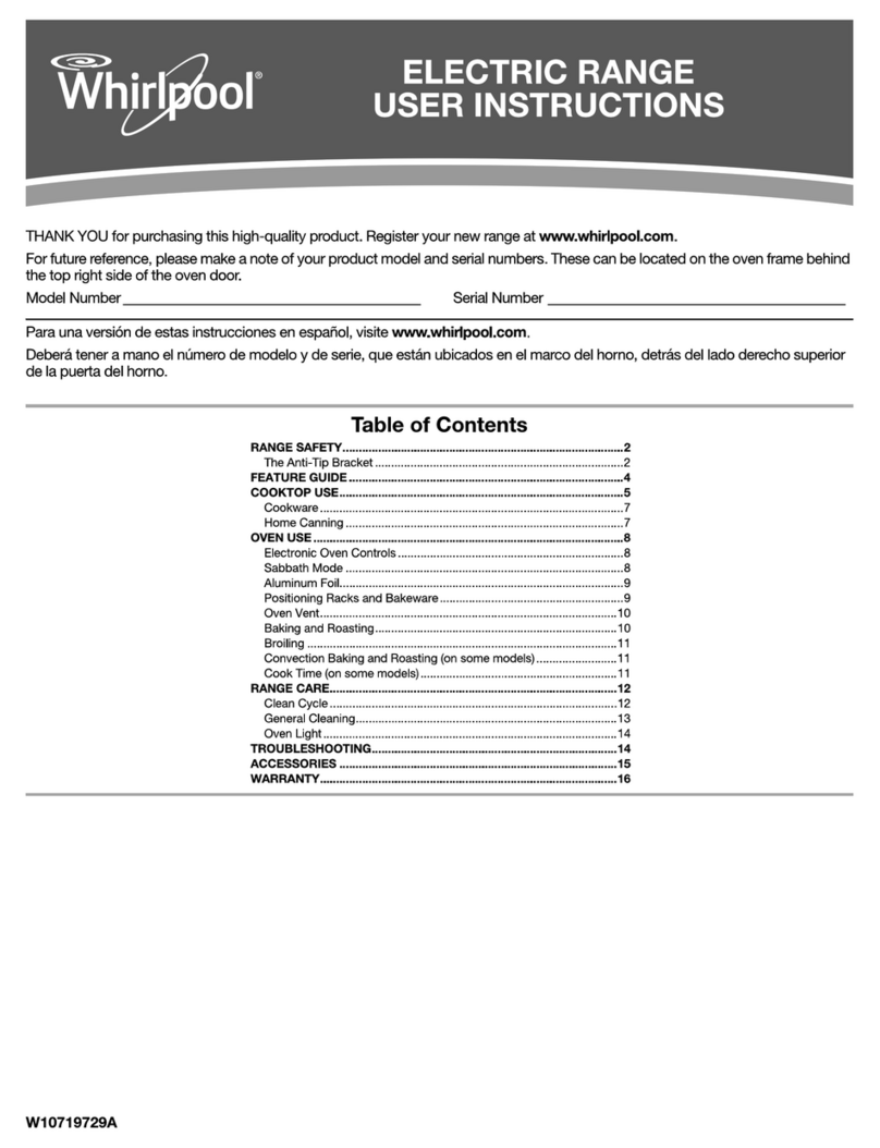 Whirlpool WFE530C0EW User instruction