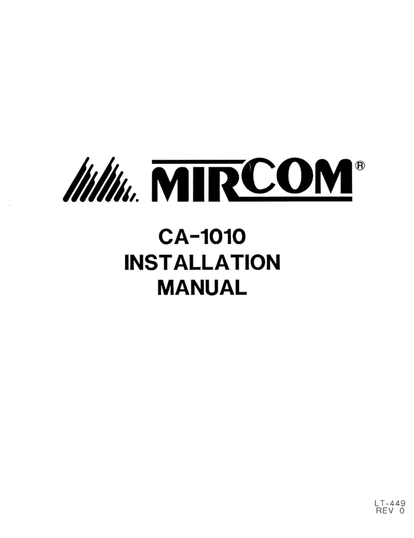 Mircom CA-1010 installation manual