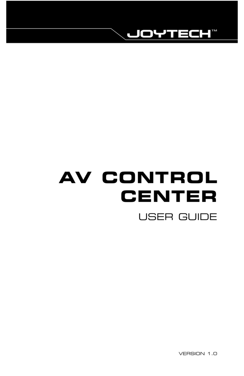 JOYTECH AV CONTROL CENTER User manual