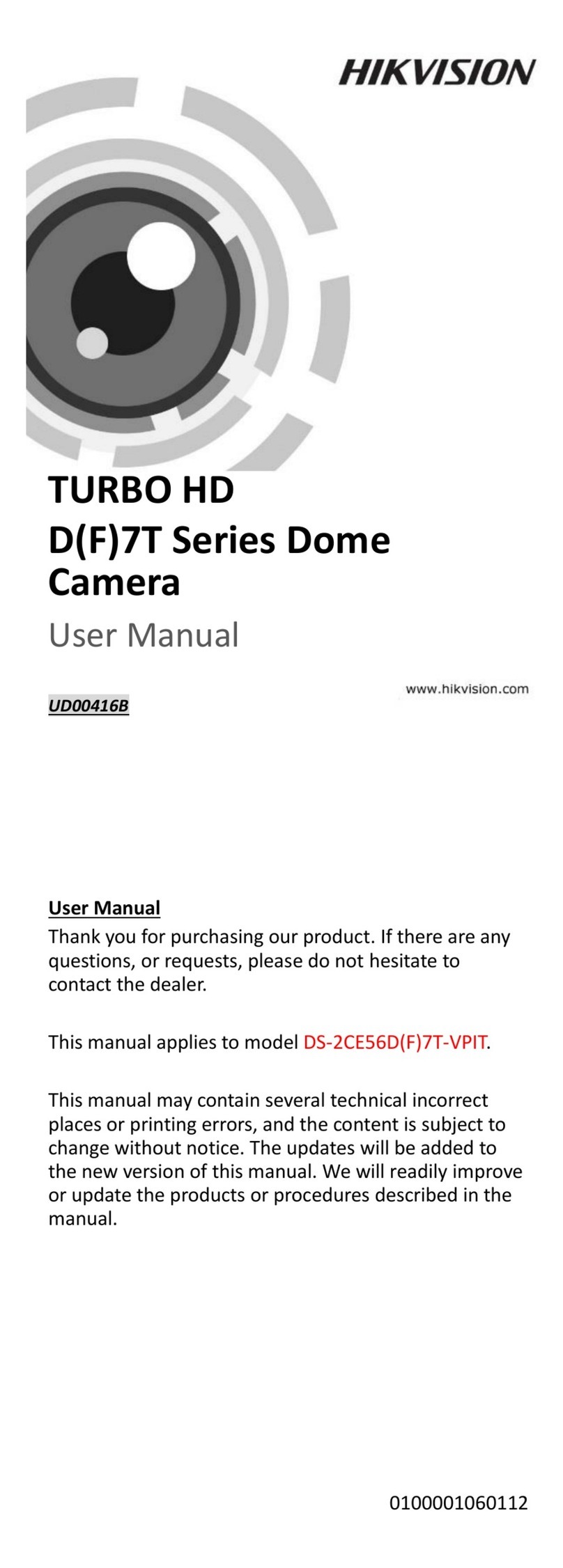 HIK VISION TURBO HD DF7T Series User manual