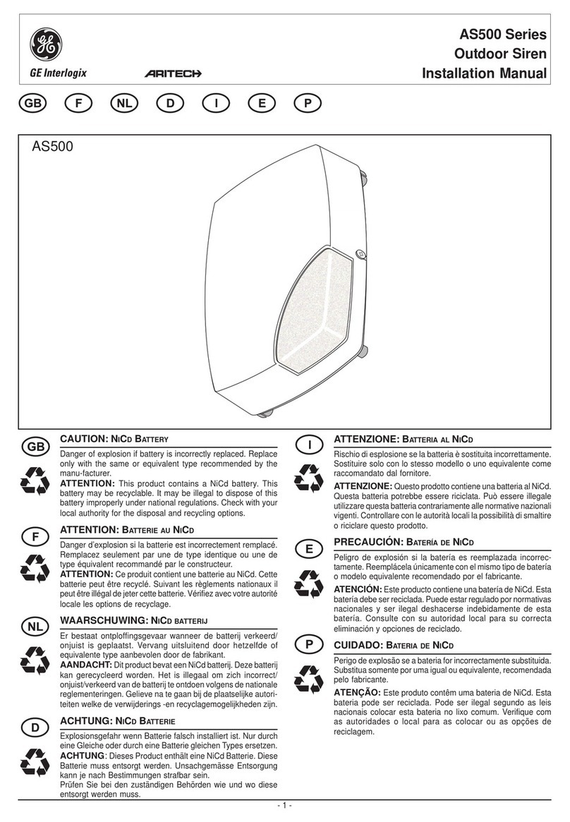 GE Interlogix AS500 Series User manual