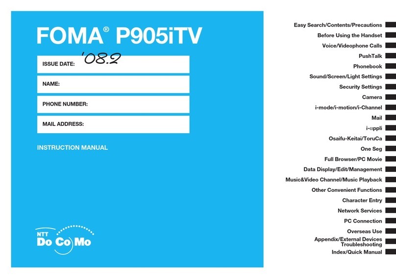 Docomo FOMA P905ITV User manual