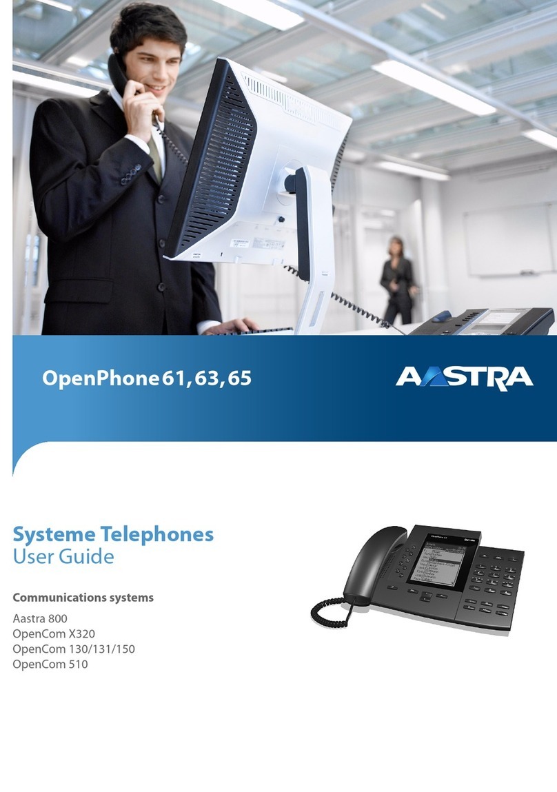 Aastra OpenPhone 61 User manual Aastra OpenPhone 61 User manual