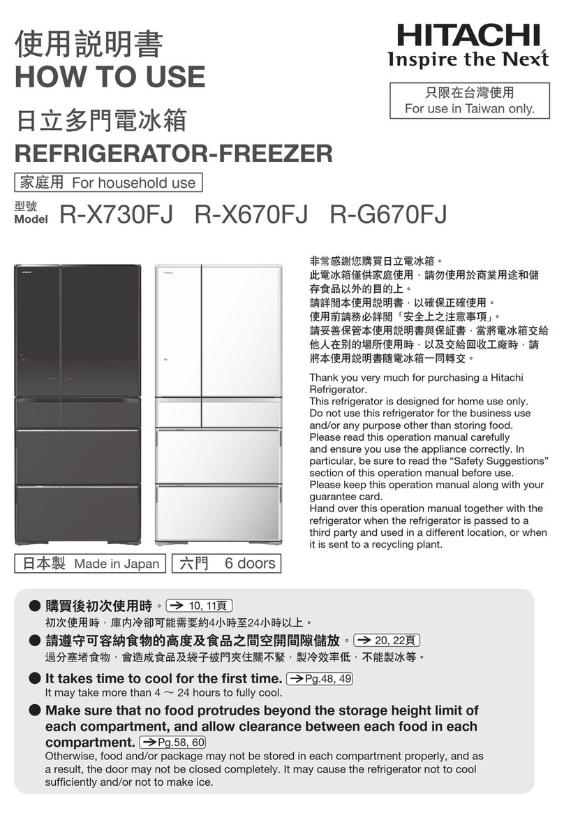 Hitachi R-X730FJ Operating instructions
