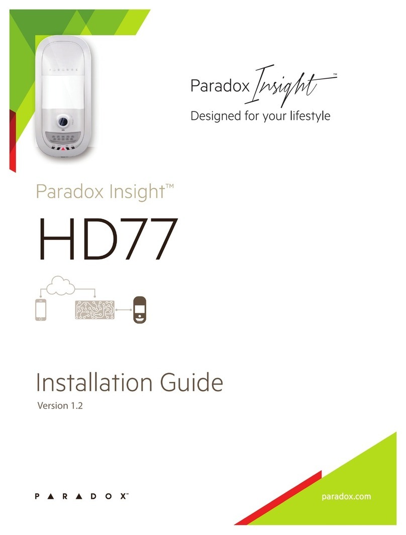 PARADOX INSIGHT HD77 installation guide