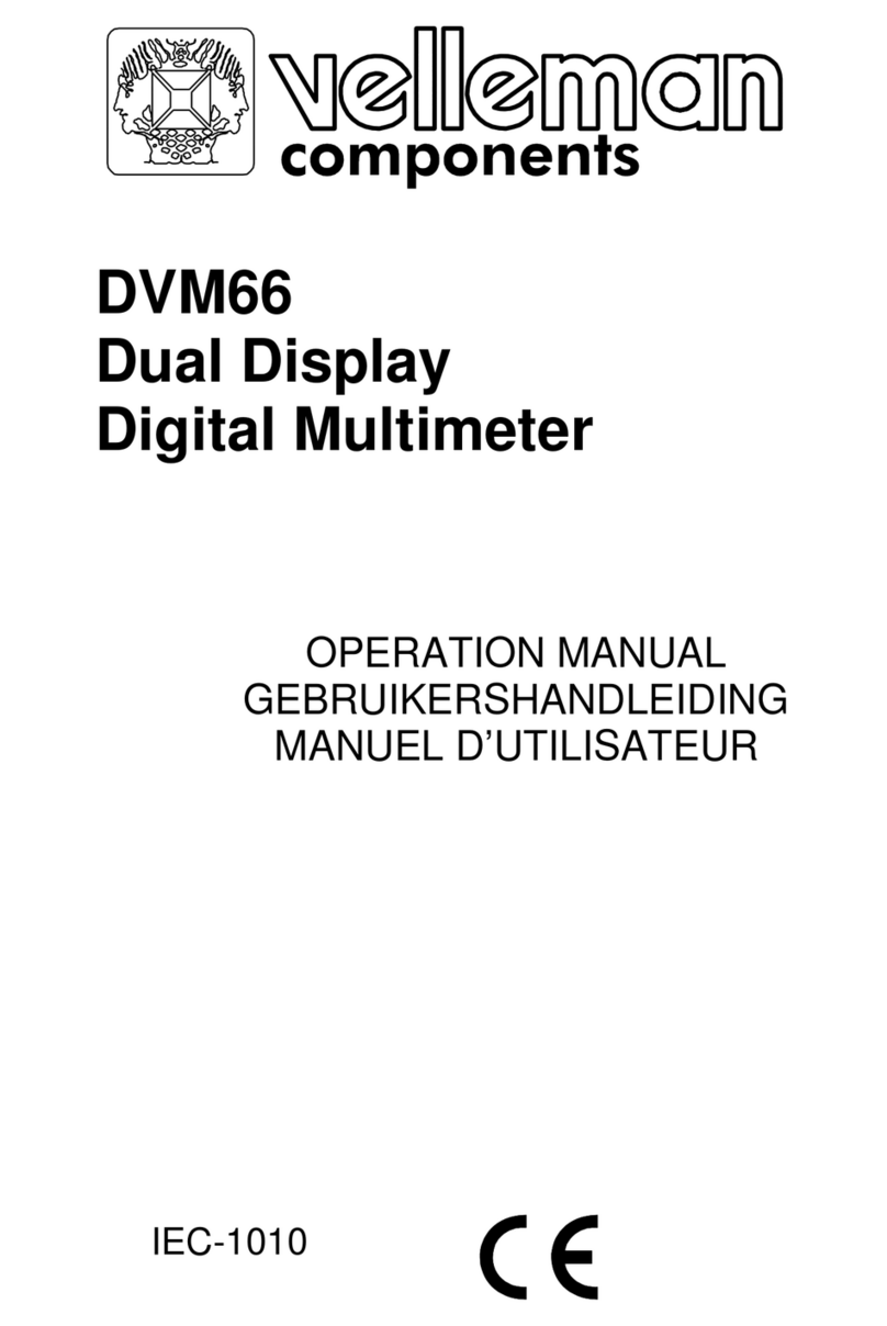Velleman DVM66 Operation manual