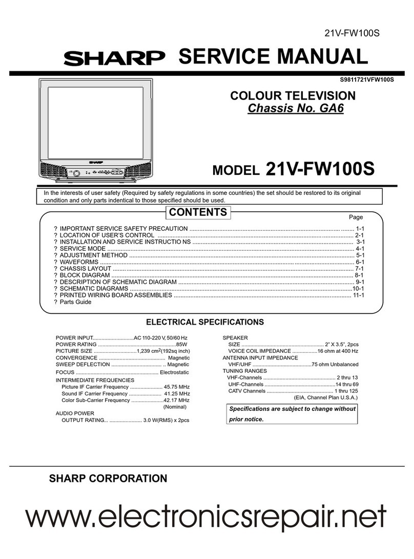 Sharp 21V-FW100S User manual Sharp 21V-FW100S User manual