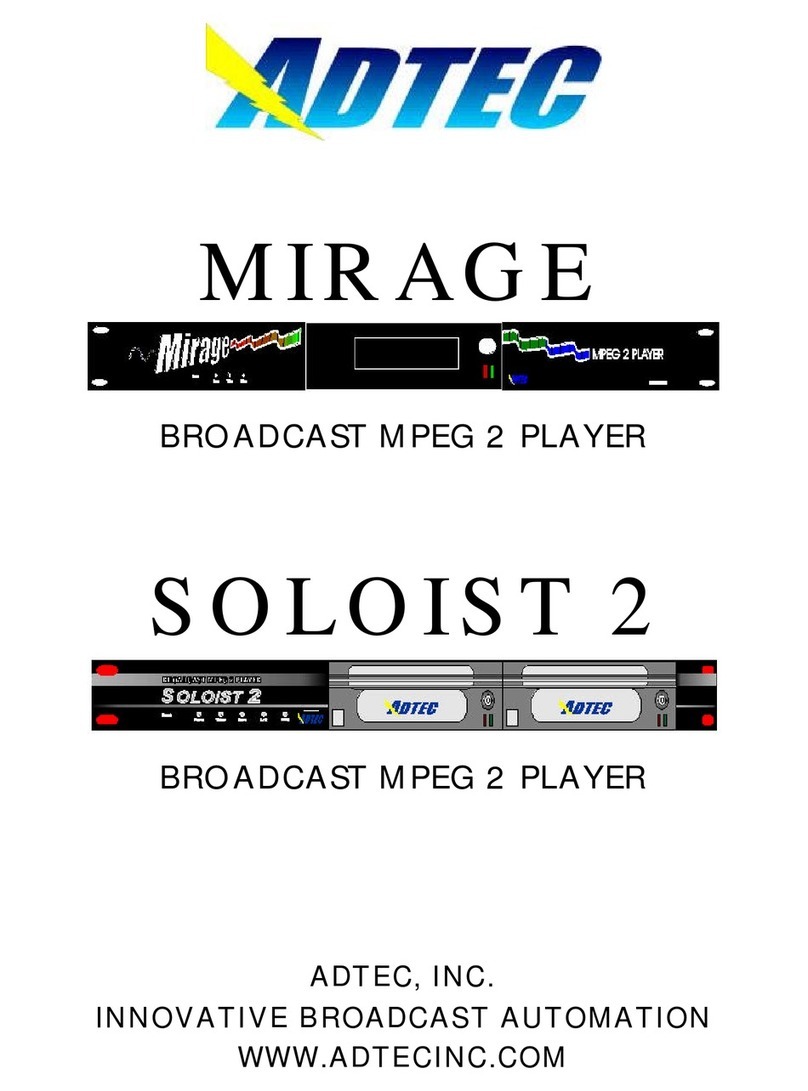 Adtec MIRAGE User manual