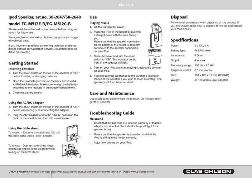 Clas Ohlson FG-M512E-B instruction manual