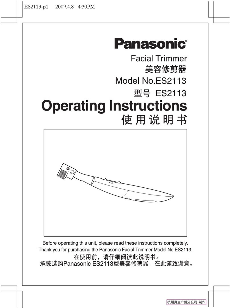 Panasonic ES-2113 Operating	 instruction