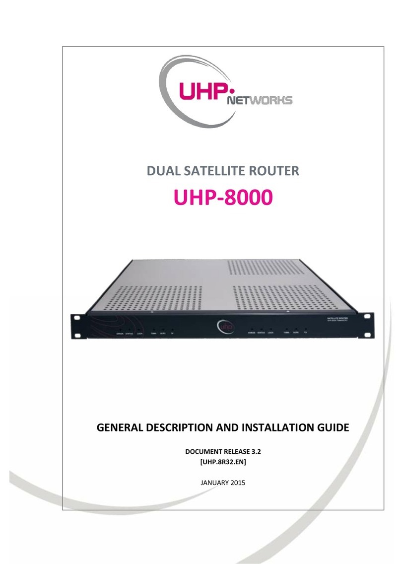 Romantis Satellite Communications UHP-8000 Operating and installation instructions