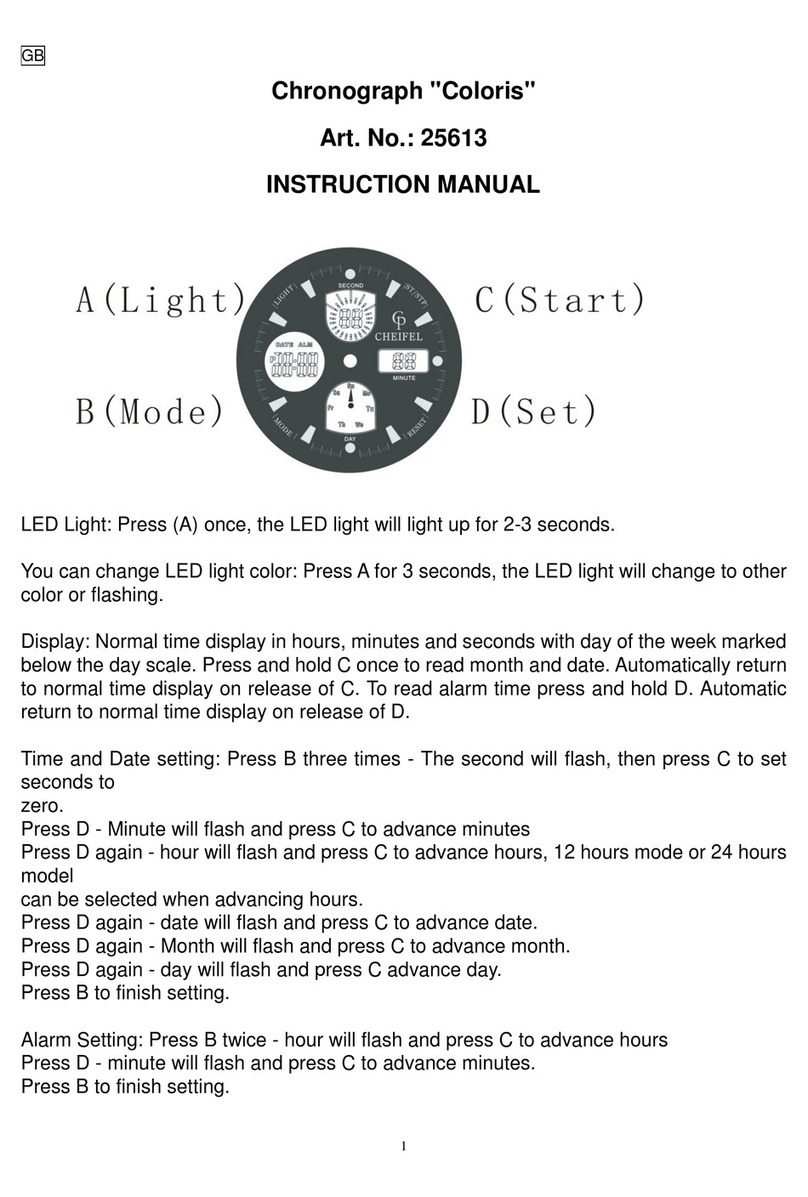 Eurotops Chronograph Coloris instruction manual