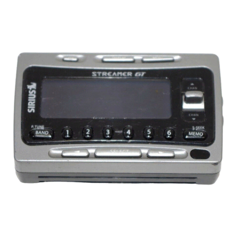 Sirius Satellite Radio Streamer GT SIR-SL1 user guide