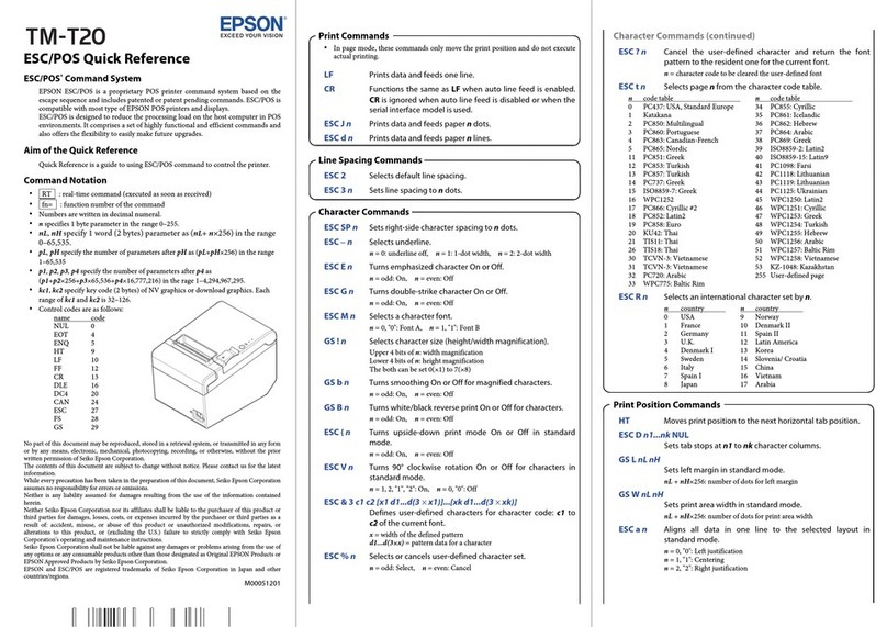 Epson TM-T20 User manual