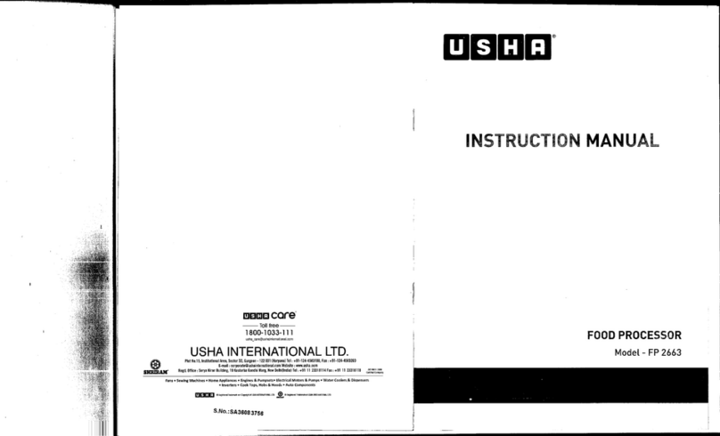 usha FP 2663 instruction manual