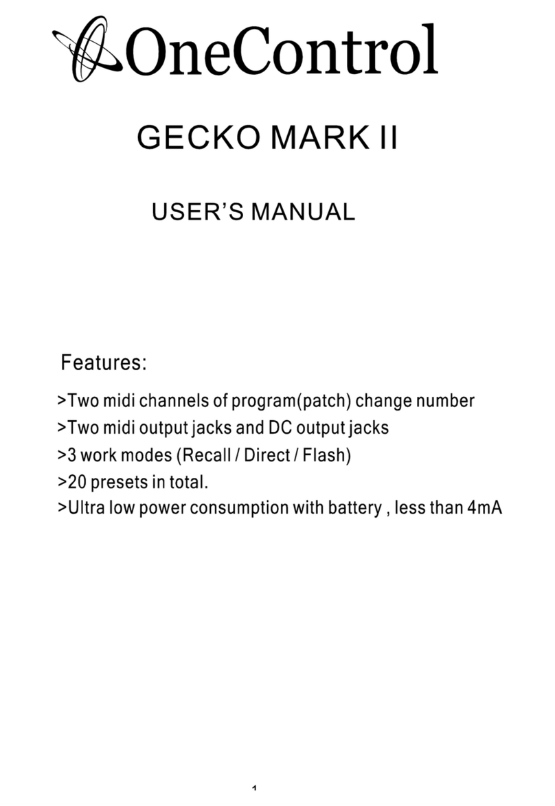 One Control GECKO MARK II user manual