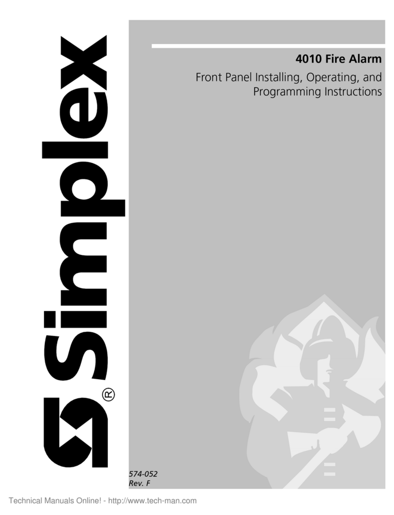 Simplex 4010 Installing and operating insructions