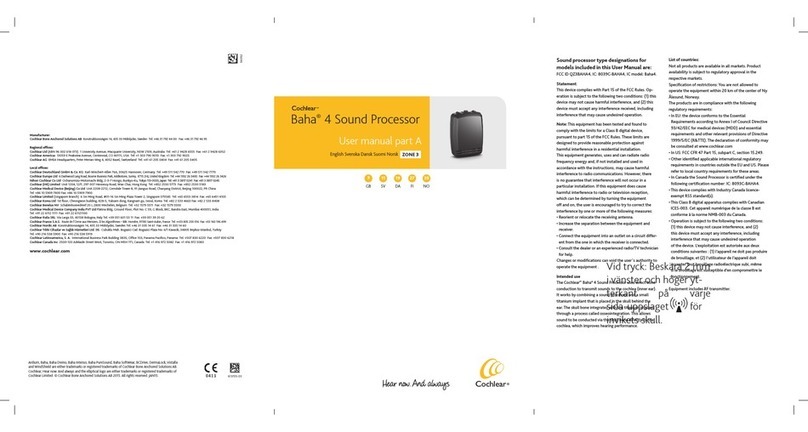 Cochlear Baha 4 User manual