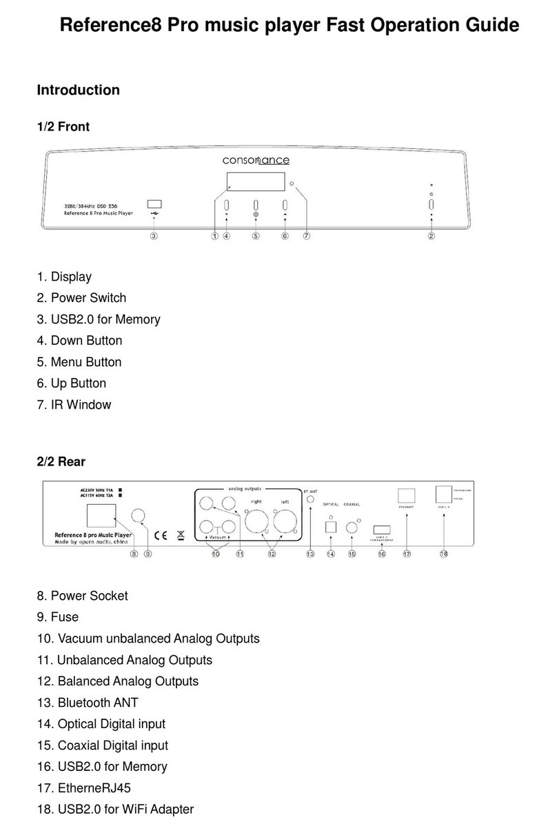 Consonance Reference8 Pro Operation guide