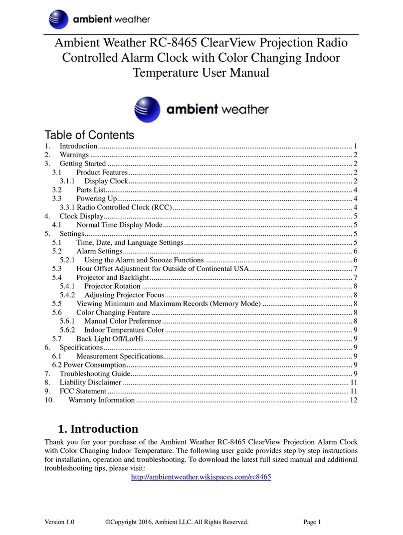Ambient Weather RC-8465 user manual