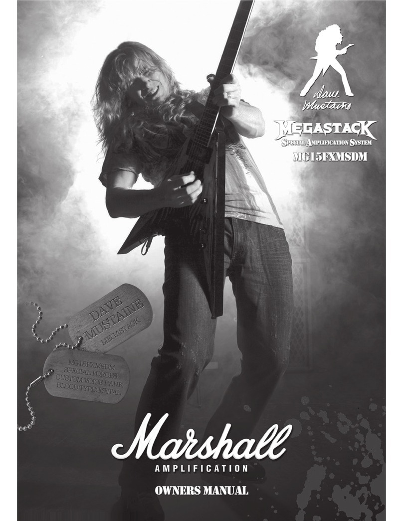 Marshall Amplification MG15FXMSDM owner's manual