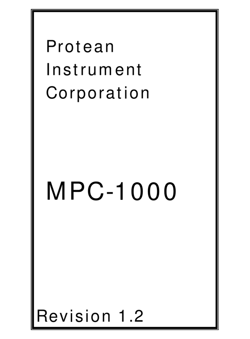 Protean Instrument MPC-1000 series user manual Protean Instrument MPC-1000 series user manual
