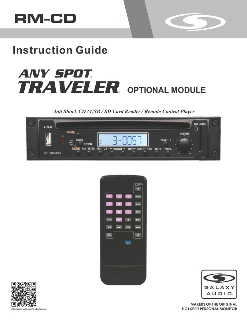 Galaxy Audio RM-CD Instruction guide