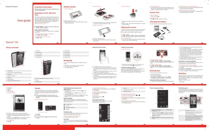 Sony Xperia X2 user guide