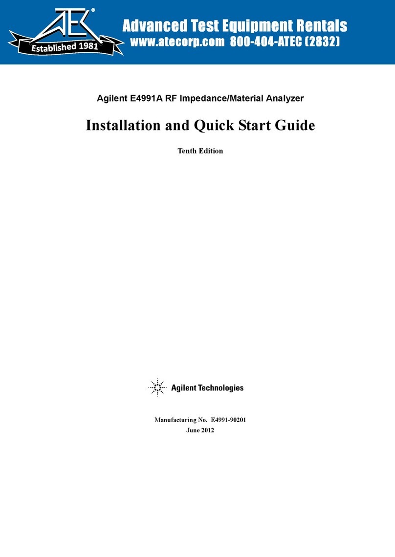 Agilent Technologies E4991A User manual