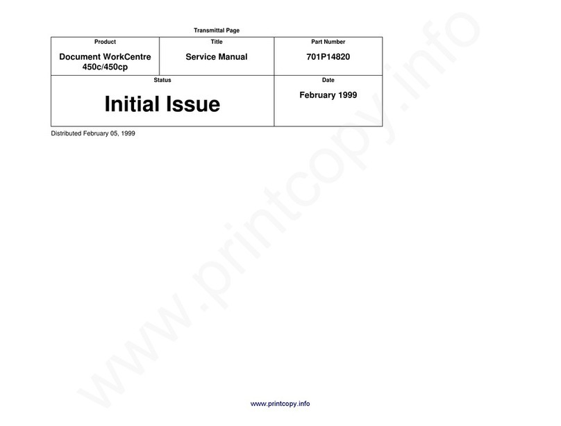 Xerox Document WorkCentre 450c User manual