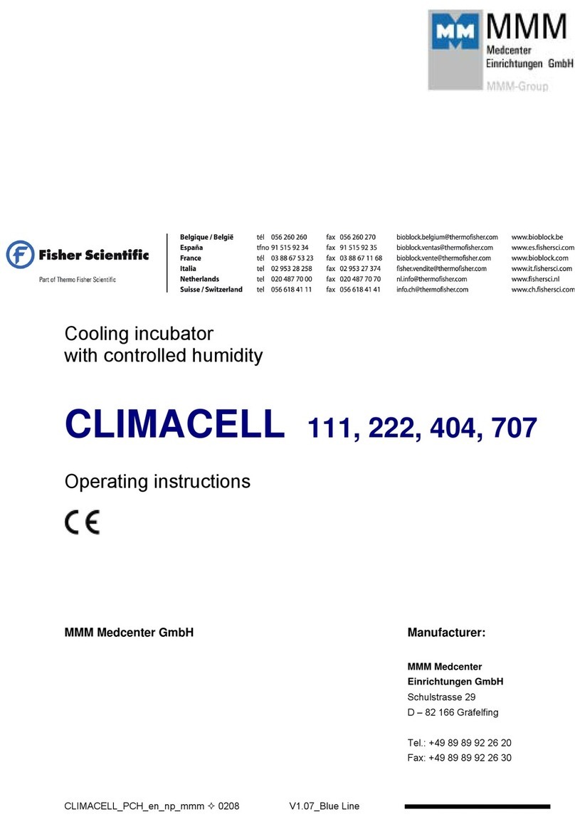 MMM Medcenter CLIMACELL 111 operating instructions
