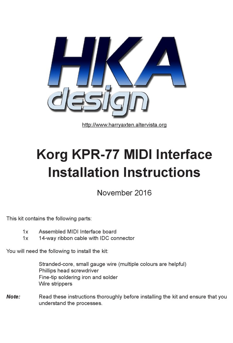 Korg KPR-77 installation instructions