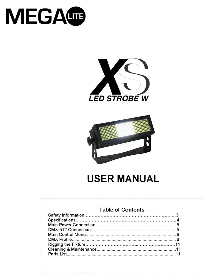 MegaLite XS Led Strobe W user manual