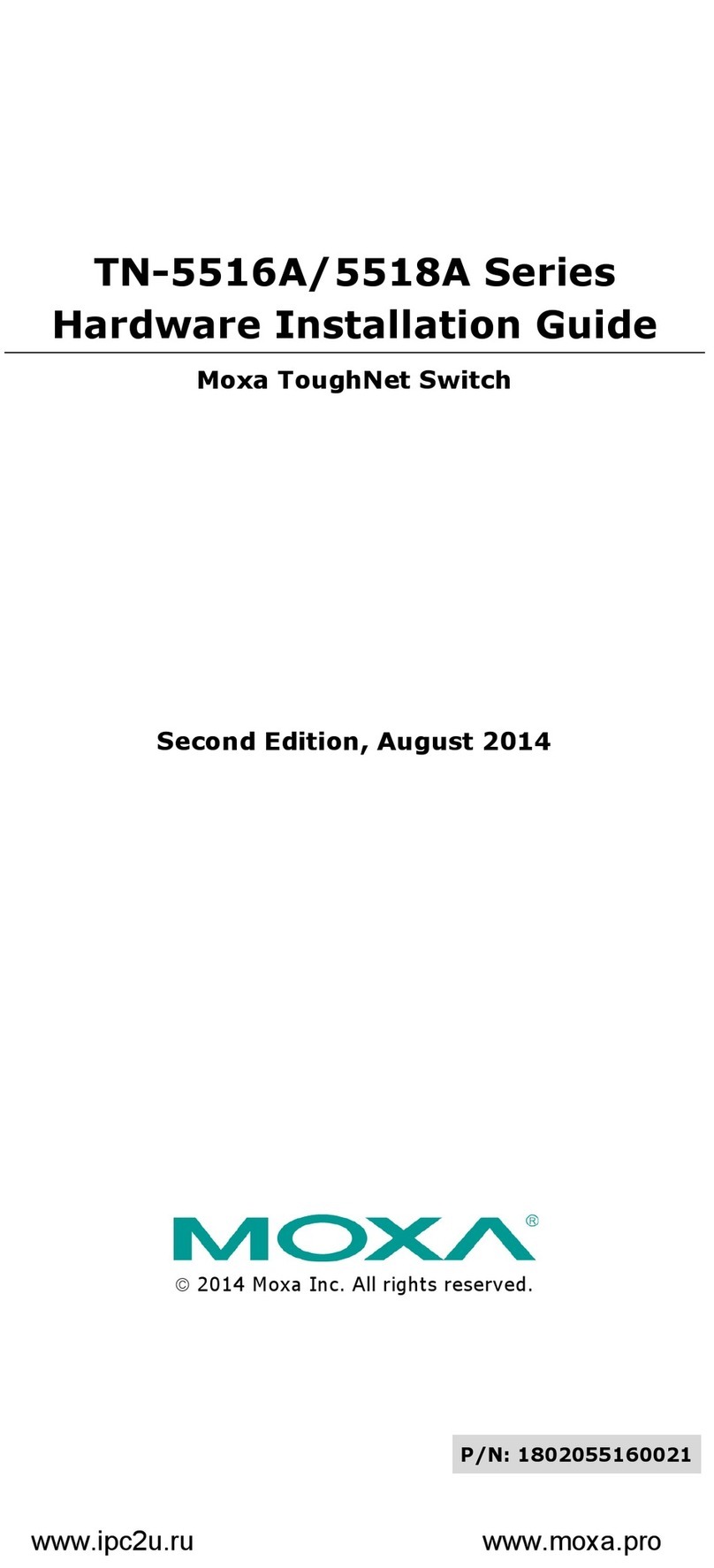 Moxa Technologies TN-5516A Series Manual