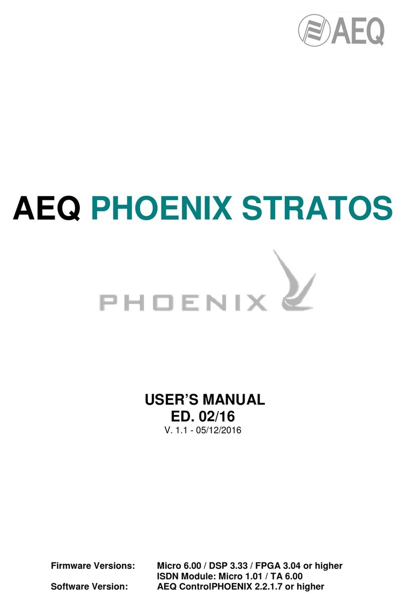 AEQ Phoenix Stratos user manual
