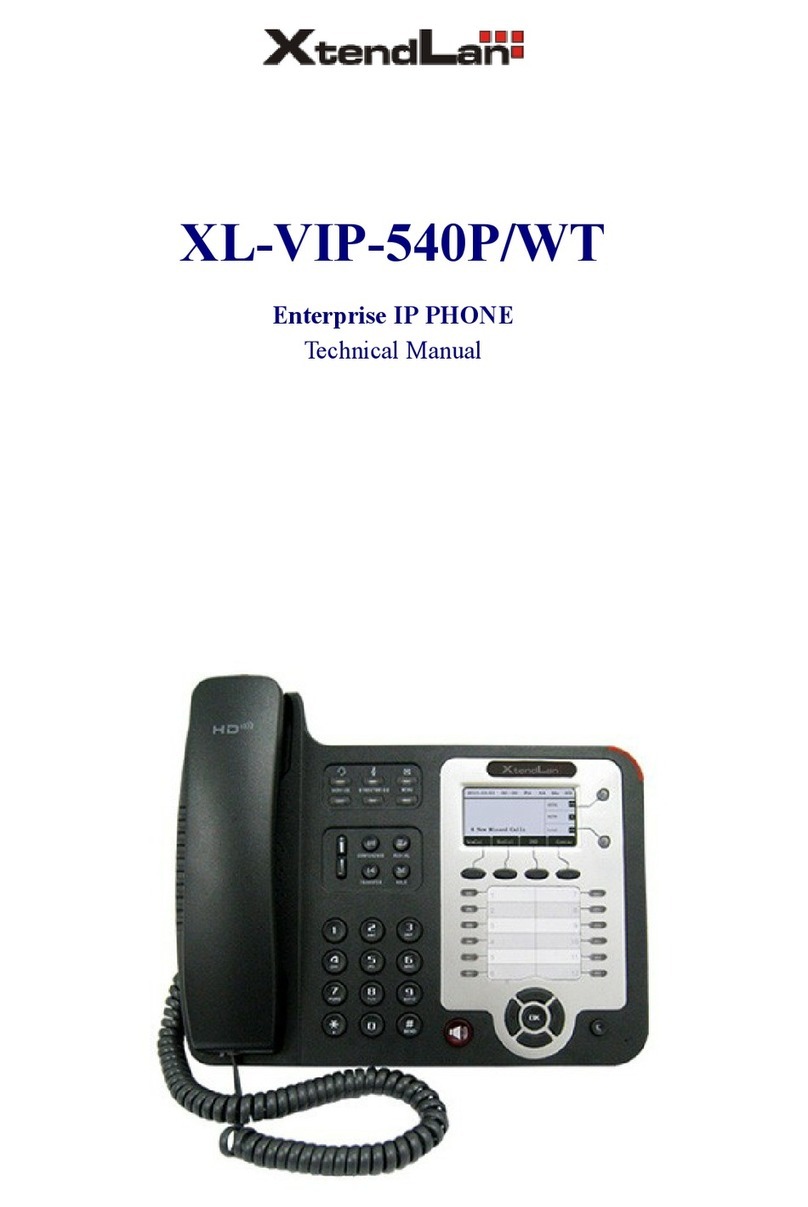 XtendLan XL-VIP-540P Technical manual