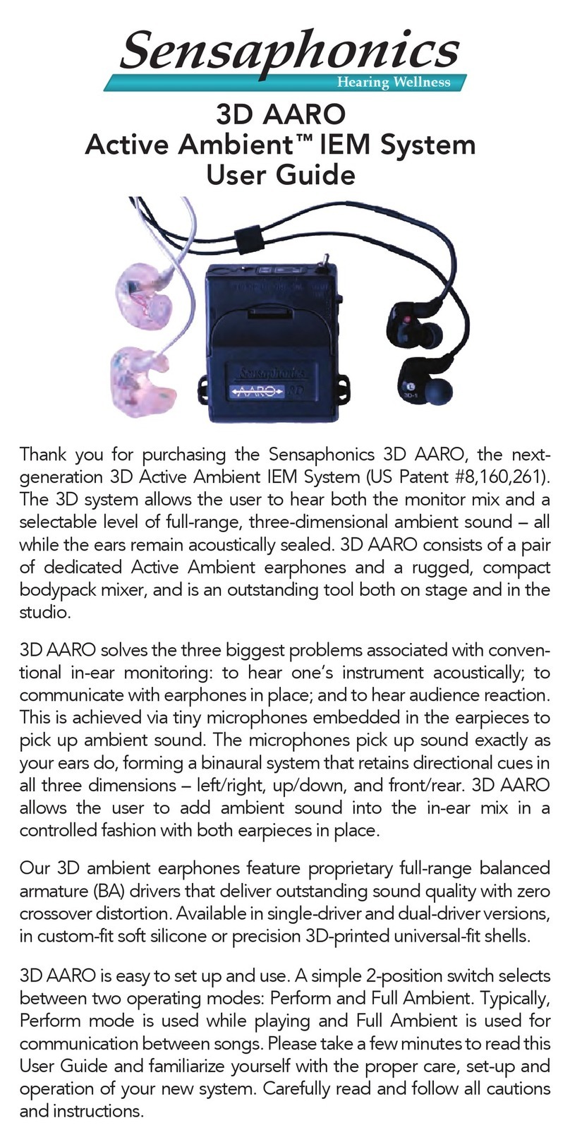 Sensaphonics 3D AARO user guide