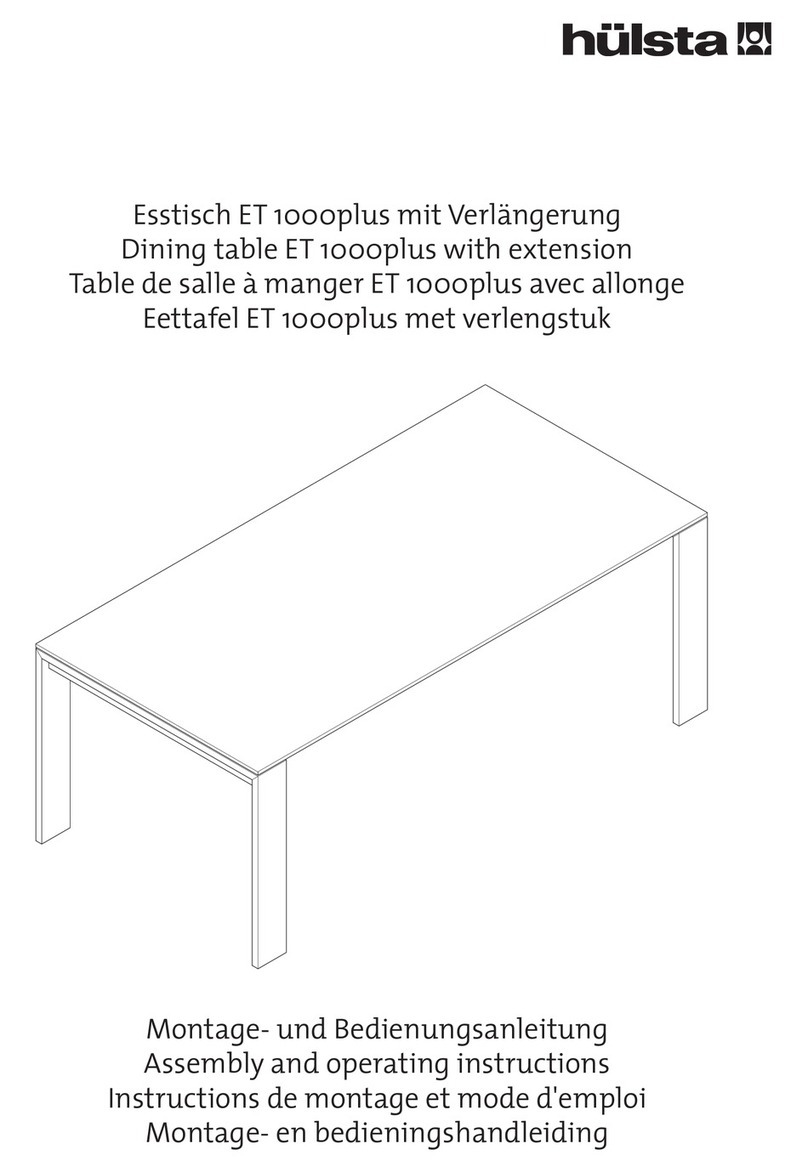 Hulsta ET1000 plus Assembly and operating instructions