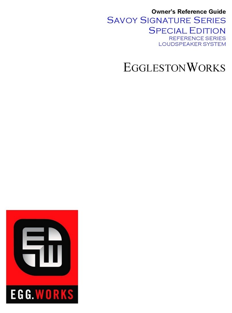 EgglestonWorks Savoy Signature Series Owner's reference