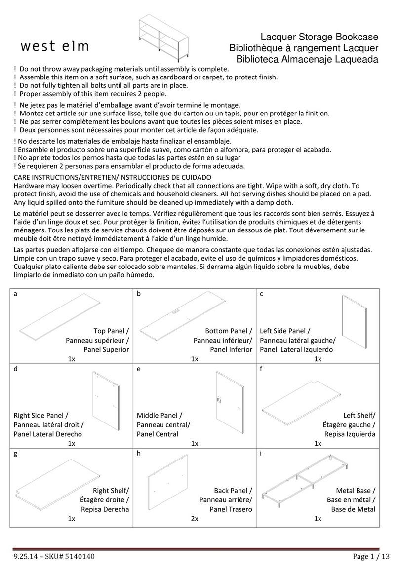 West Elm 5140140 Assembly instruction